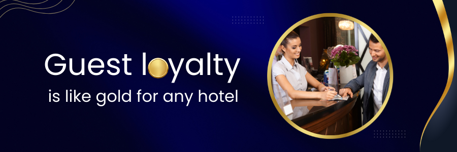 Hotel staff warmly welcoming a guest at check-in, emphasizing personalized communications for guests.