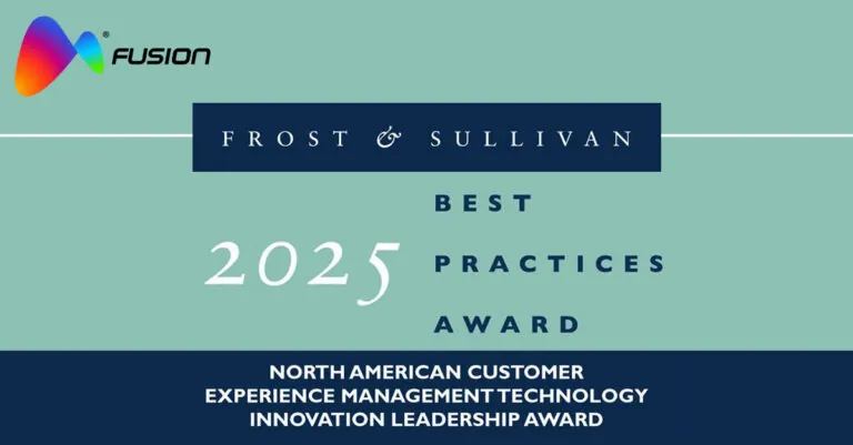 Fusion CX Wins Frost & Sullivan’s 2025 Best Practices Technology Innovation Leadership Award