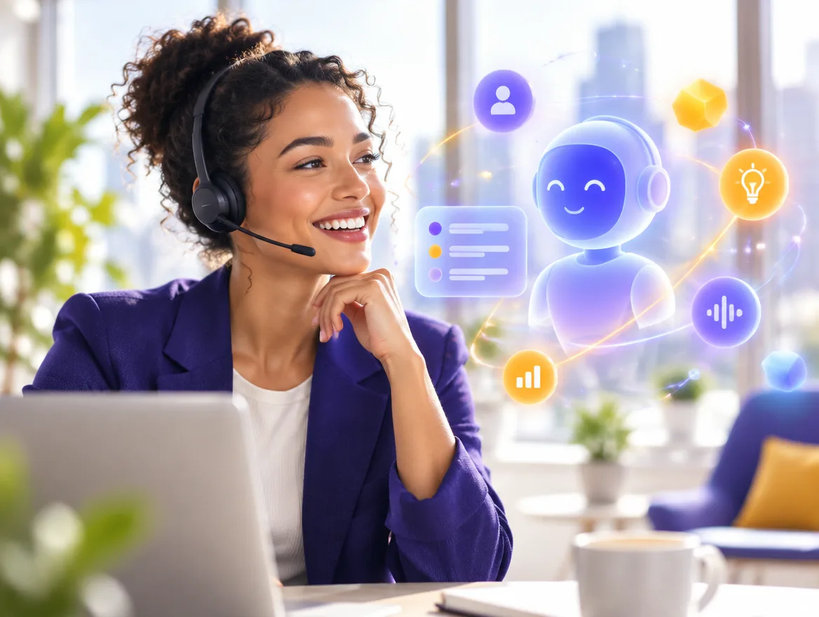 Agent working alongside an AI assistant