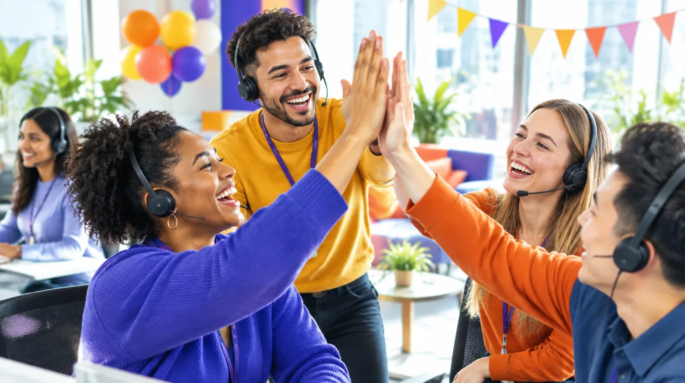 Colleagues celebrating together
