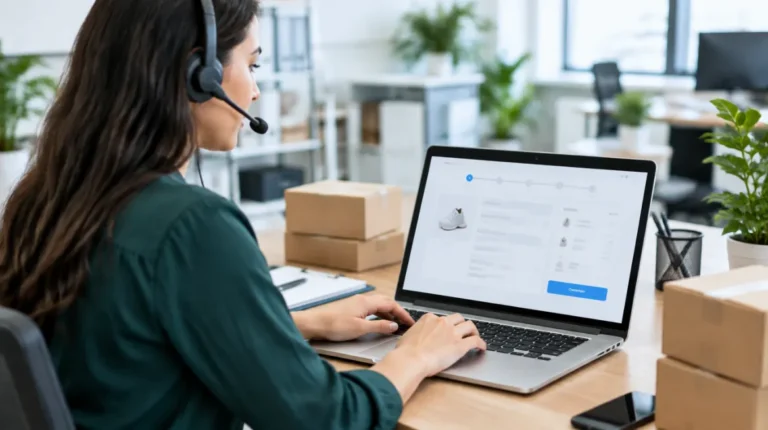 Order-taking agent entering a customer order