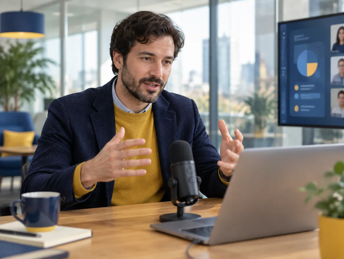 Fusion CX solutions consultant on a video call discussing an Accent Harmonizer deployment