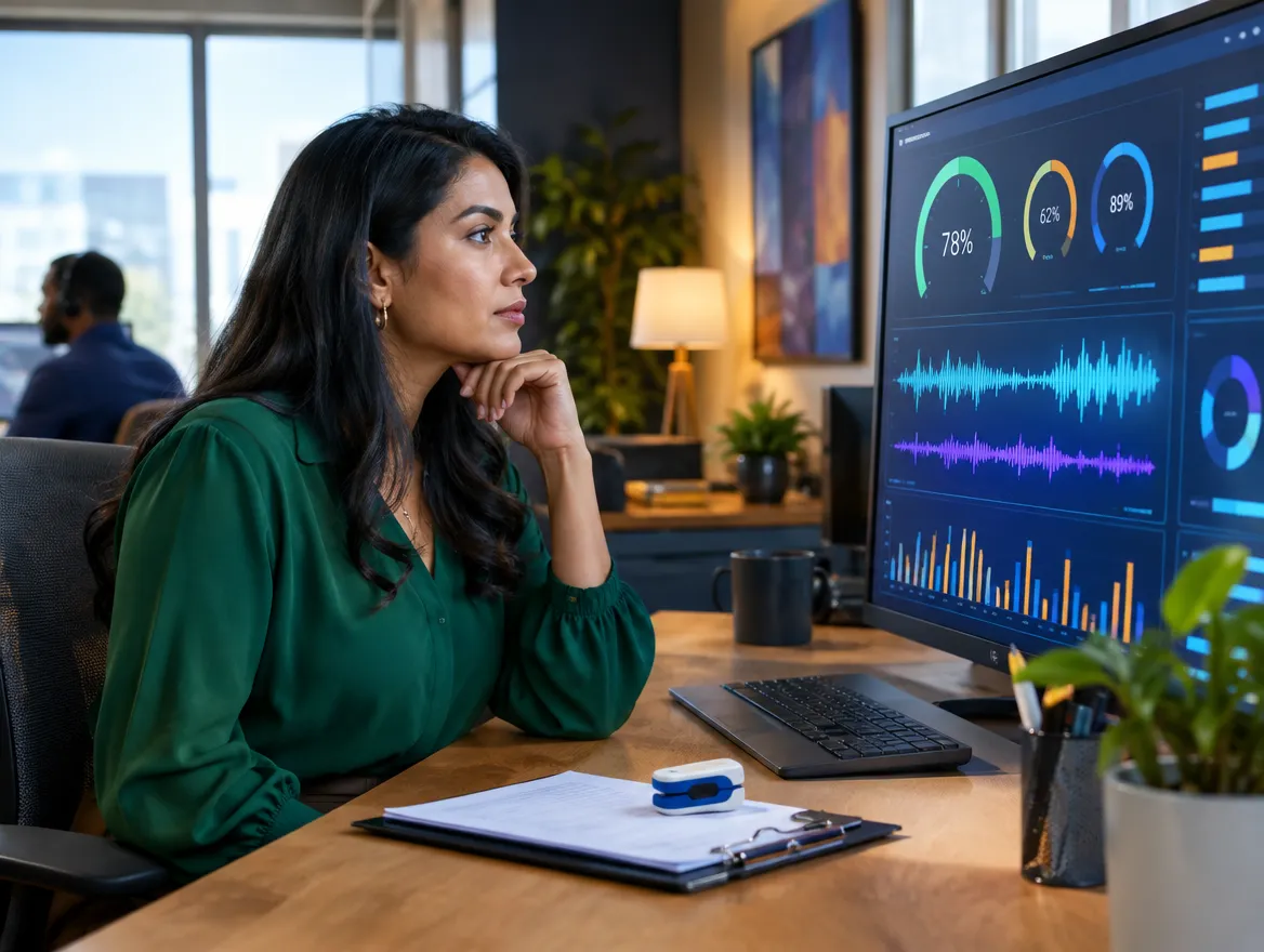 Analyst reviewing DME call data on a monitor
