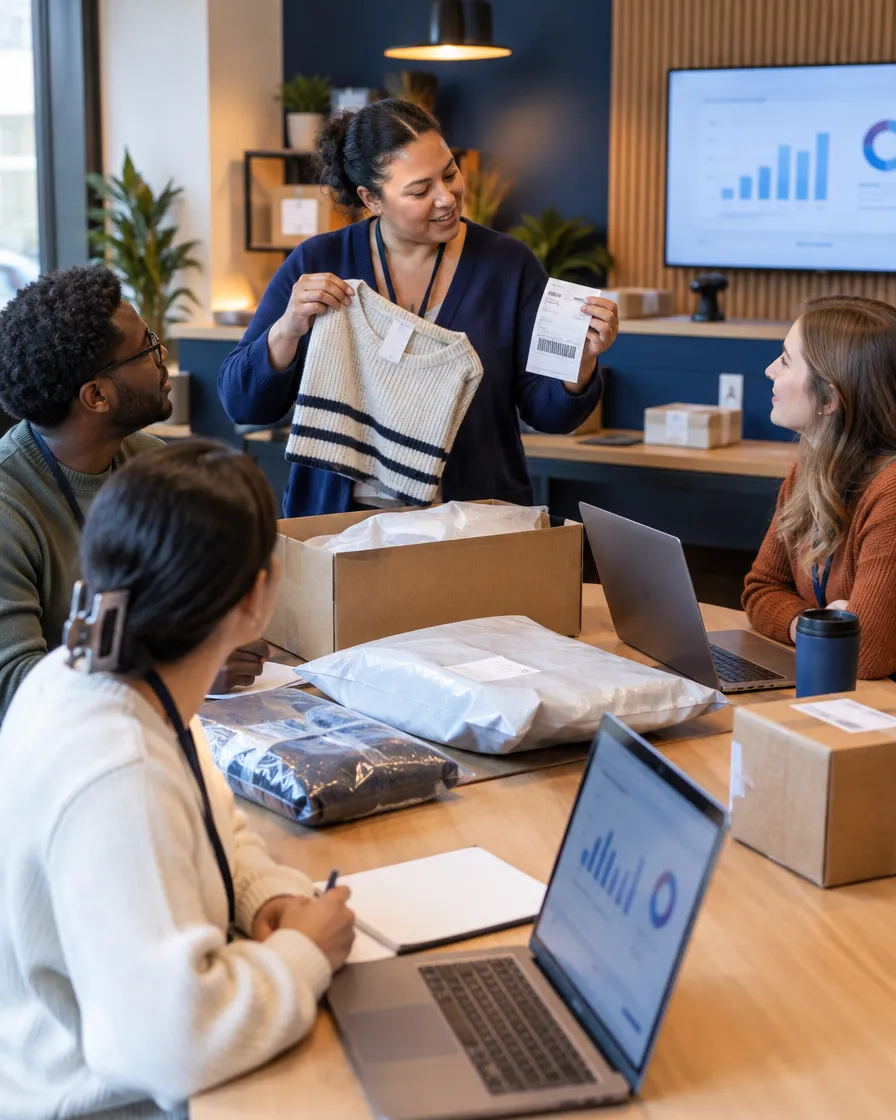 Ecommerce support team handling orders and packages