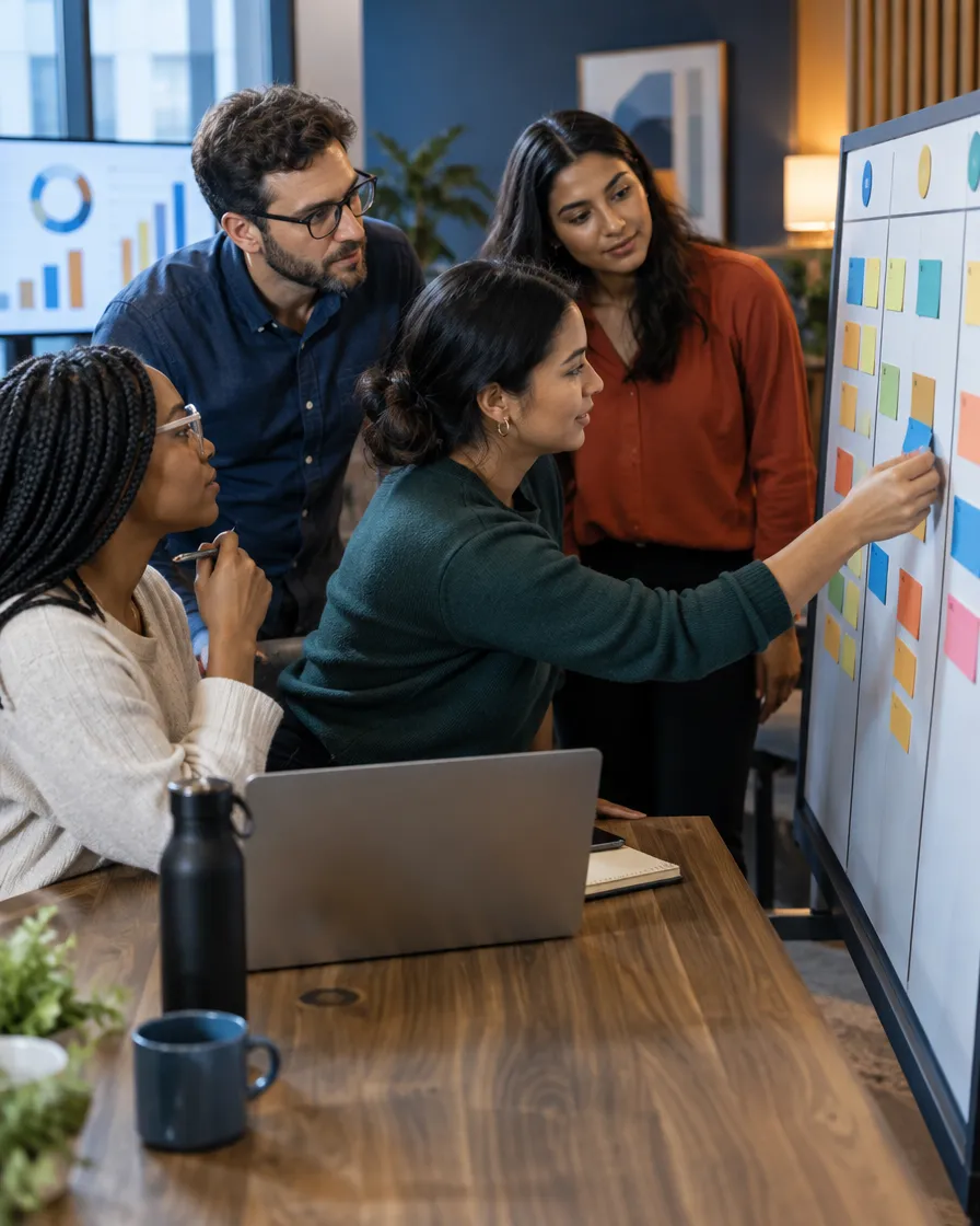 OTA team planning at a whiteboard