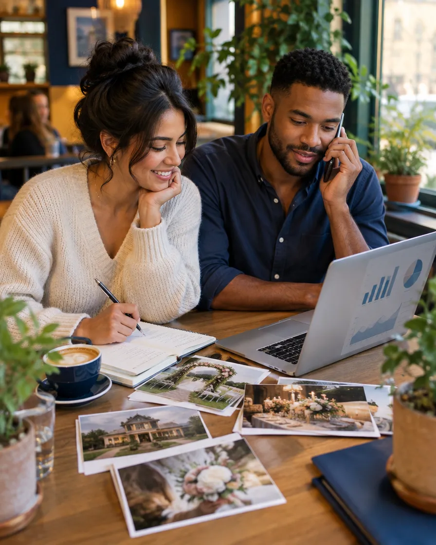 Couple reviewing personal loan options on a laptop at home