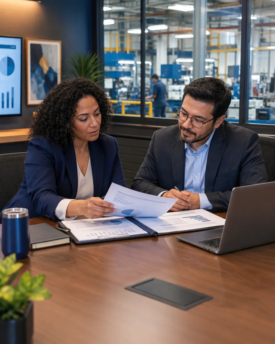 Two TPA specialists reviewing documents at a desk