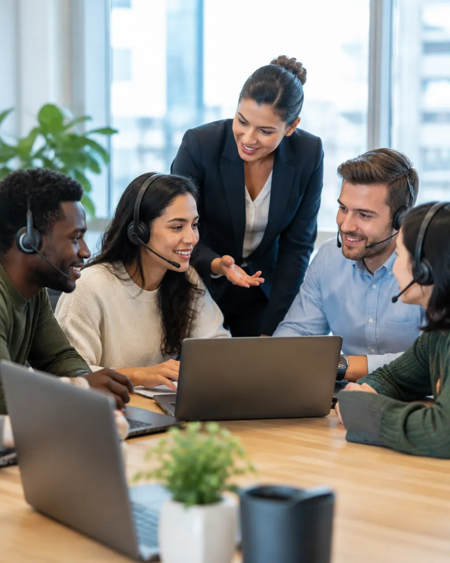Team lead coaching customer engagement agents across channels