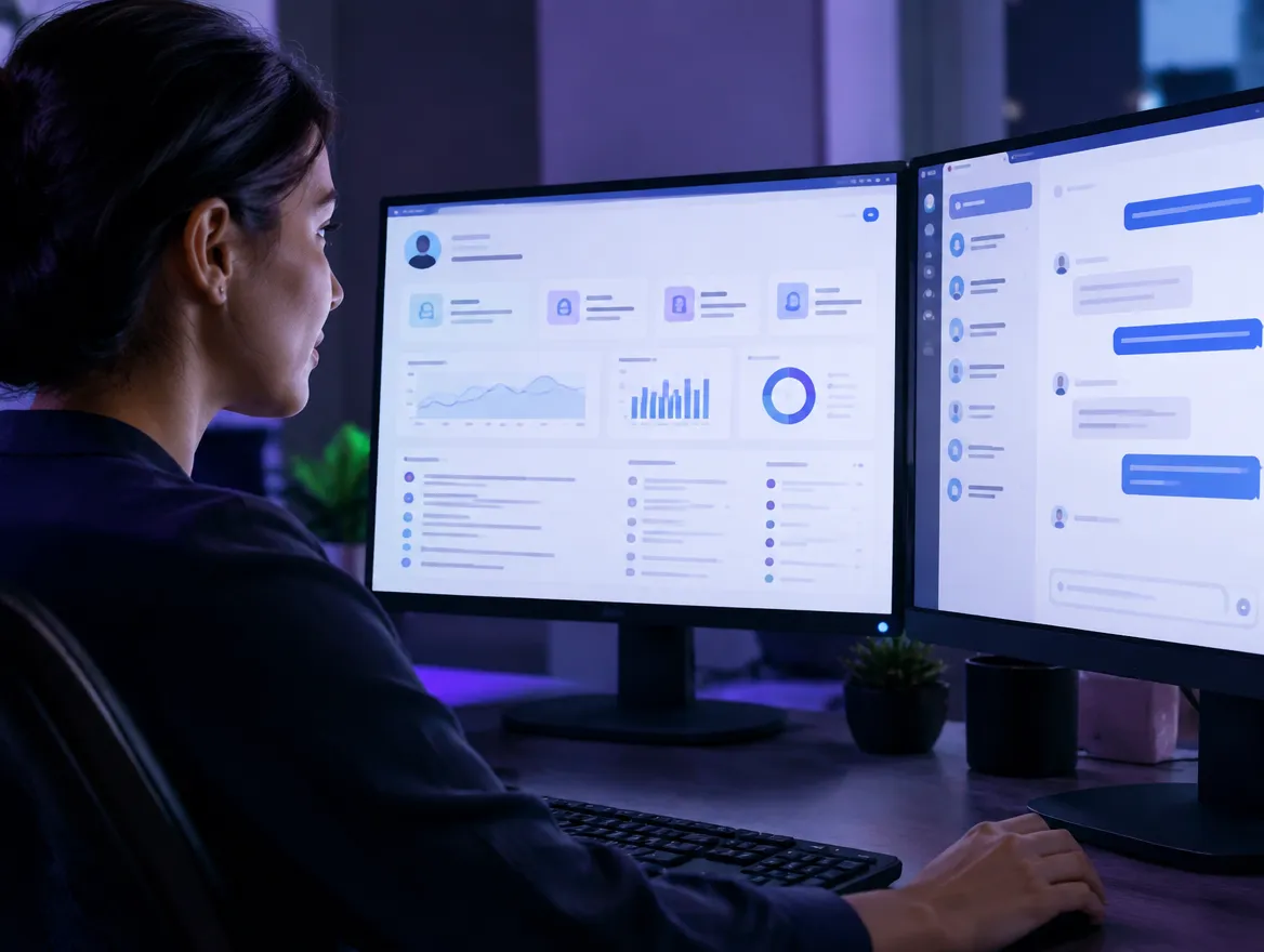 Collections agent using AI-driven borrower insights during a digital outreach session