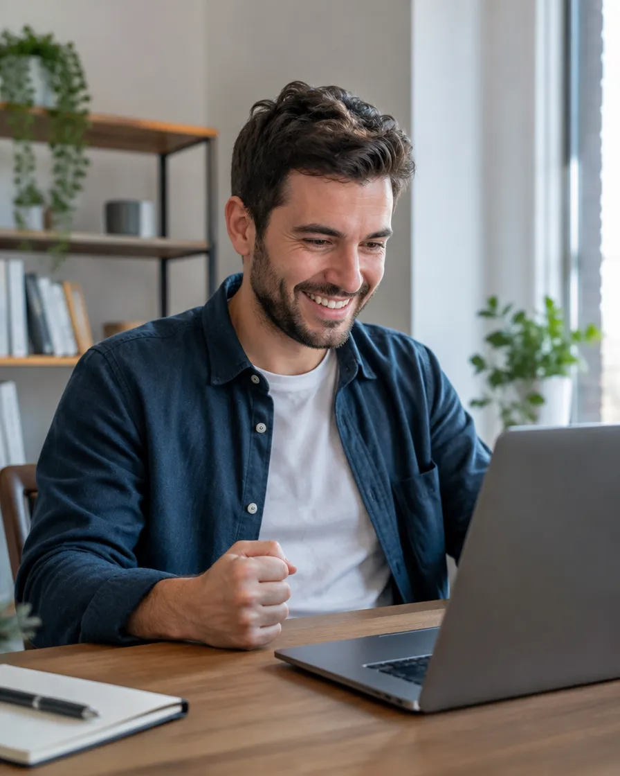 Customer relieved as a remote technician fixes his laptop issue