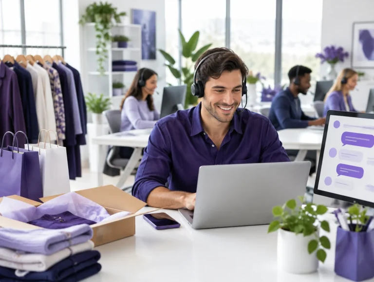 Customer care agent supporting fashion ecommerce shoppers with orders, returns and chat support